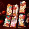 6pcs Chinese New Year Red Envelopes Cartoon Horse Year Hongbao Cute Money Packaging Envelopes Spring Festival Gifts
