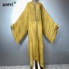 WINYI  hochwertig bequem Damen Weicher Cardigan Lockeres Kleid Party Boho Maxi Strand Urlaub Bade-Überwürfe Afrika Kimono