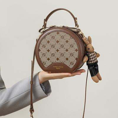 Bag Women'S Versatile Light Luxury Fashion Shoulder Messenger Bag Premium Handbag Small Round Bag