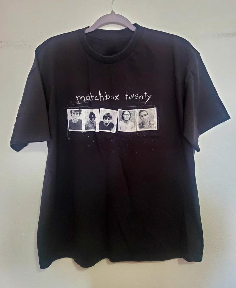 Винтажная футболка Matchbox Twenty с принтом участников, из плотного хлопка, черная, все размеры UR830, унисекс XXL