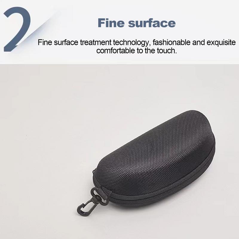 Portable EVA Glasses Case with Carabiner Hook Colorful Sunglasses Hard Case Zipper Eyeglasses Protector Box Holder