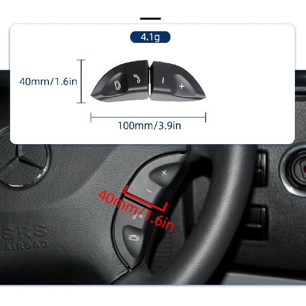 Lenkrad-Multifunktionsschalter-Tastenabdeckung für Mercedes Benz W220 W215 S430 S500 S600 CL500 CL600 1998-2006