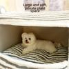 Hund Herbst Winter Gestreift Kleine Ohren Jurte Hundehütte Katze Warm Katzenbett Tiefschlafzelt Haustierbett