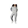 adidas Color Block Letter Logo Short Hooded Long Sleeve Jacket Women Jacket Medium-Heather-Gray HZ9668
