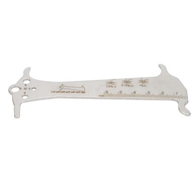 3 in 1 Righello Misura Catena Mountain Bike Strumento Misura Usura Catena Bici da Strada Argento