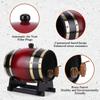 3L Household Wooden Barrels with Bracket Wine Storage Containers Large Capacity Vintage Beer Brewing Tools for Family Gatherings