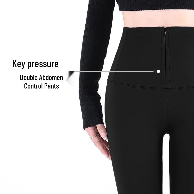 Langsha Women's Winter High-Waist Fleece-Lined Tummy Control Leggings