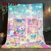 Cartoon Print 2D Flat Pattern Flannel Blanket High Quality All Seasons Warmth and Comfort Perfect for Christmas Gifts.PMT0914397