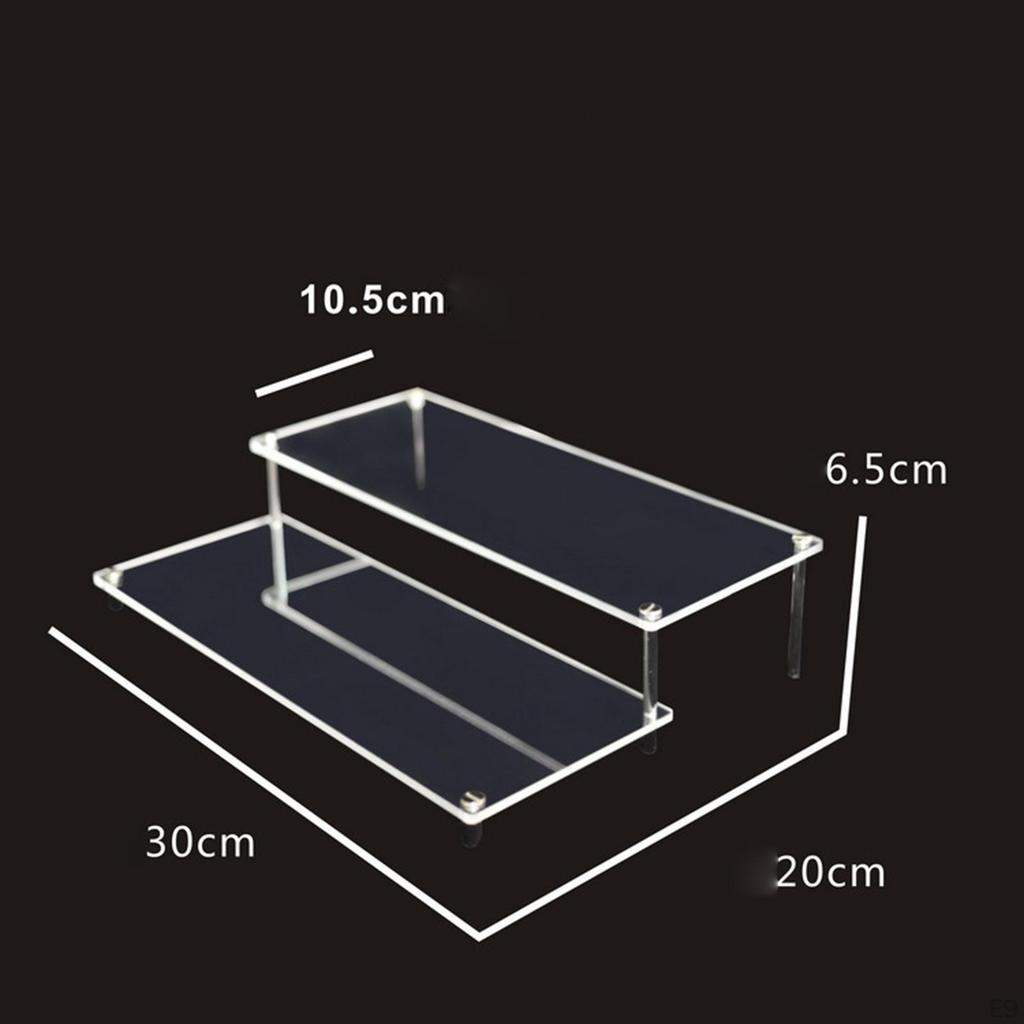 Clear Ladder Tier Acrylic Rack Figure Desktop Display Stand Holder