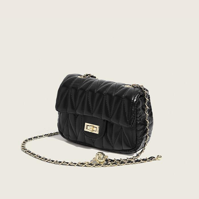 IELGY All-Match Messenger Bag Fashion Rhombus Chain Pink Shoulder Small Square Bag