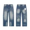 Grenzüberschreitender Beauty-Trend VALE Amerikanische High Street Hip-Hop Heiße Diamant-Sprüh-Pferd-Weide Gerade Jeanshose