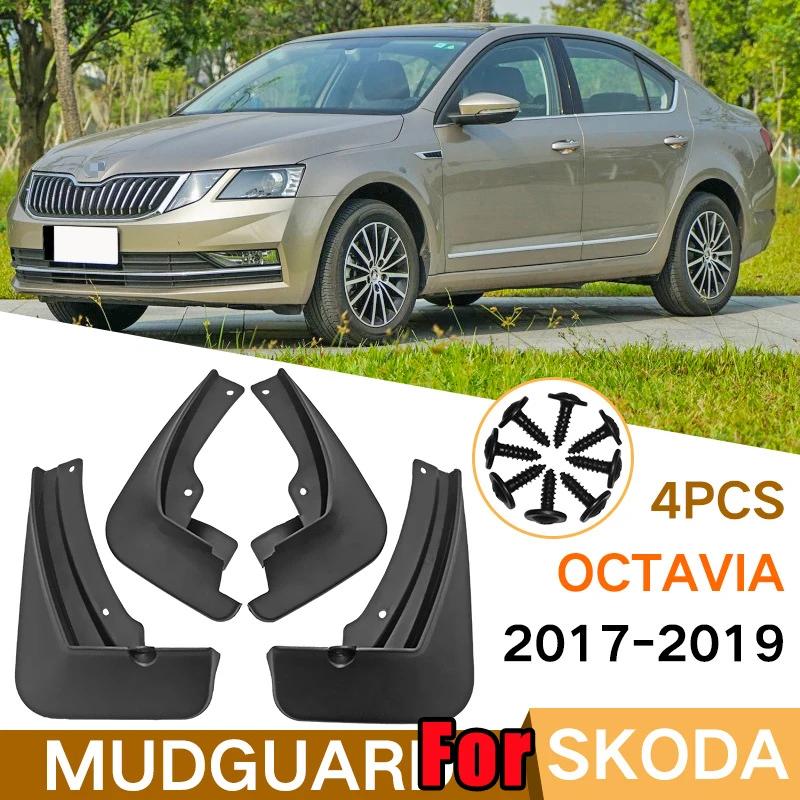 Set Car Mud Flaps For Skoda Octavia 3 2006-  Sedan Mudflaps Splash Guards Mud Flap Mudguards 2014 2015 2016 Accessories