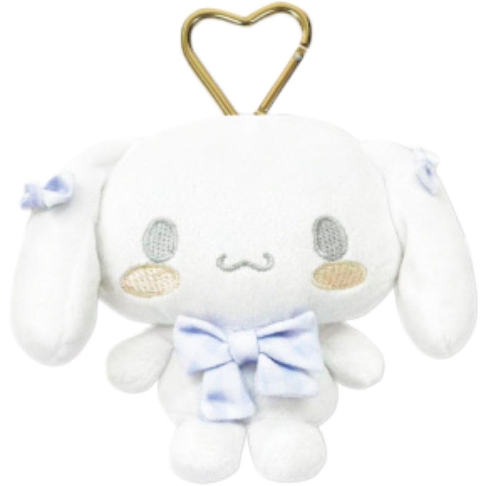 Сумка-пенал Hatayama Shoji с маскотом Sanrio, Белая, Чехол для аксессуаров с персонажем, Милая плюшевая игрушка Cinnamoroll, Длина около 13 см