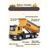 1/50 Scale Tipper Truck Alloy Diecast Toy Model Dump Engineering Transport Truck Sound Light Pull Back Collection Gifts For Kids