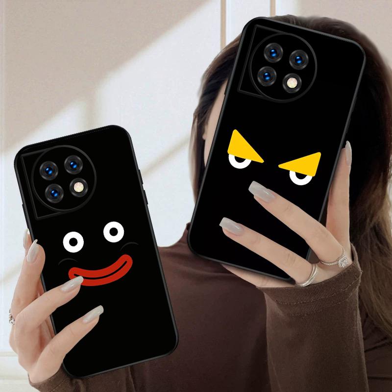 Two white circular eyes For OnePlus 8 9 11 12 13 10 Pro 9RT 8T 12R Ace 3 5 2V Nord CE 4 Lite N20 30 200 silicone soft phone case