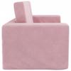 Kids  Sleeper Sofa 2 Seater Pink Soft Plush