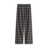 Karierte Pyjamahose, mittelschwerer Jersey-Stoff, normale Passform mit Taschen, Indoor-Lounge-Pyjamahose - Lounge-Hose