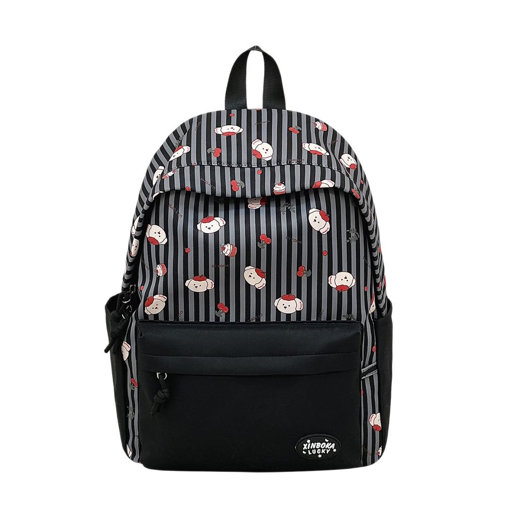 Schoolbag high value fashion color matching backpack women commuter leisure large capacity schoolbag light childlike cartoon versatile backpack
