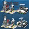 Non-Toxic Street View Petroleum Factory Moc Bricks Puzzle Toys Stem City Natural Gas Storage Center Building Model Blocks Set Kid Gift New