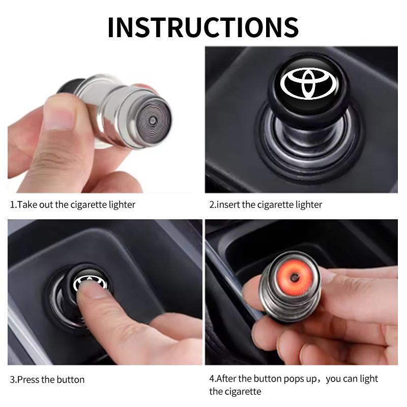 CKS1 Car Cigarette Lighter Cover 12V Lighter Plug Socket For Toyota Corolla Yaris Camry Prius RAV4 CHR Hilux Aygo Avensis Accessories