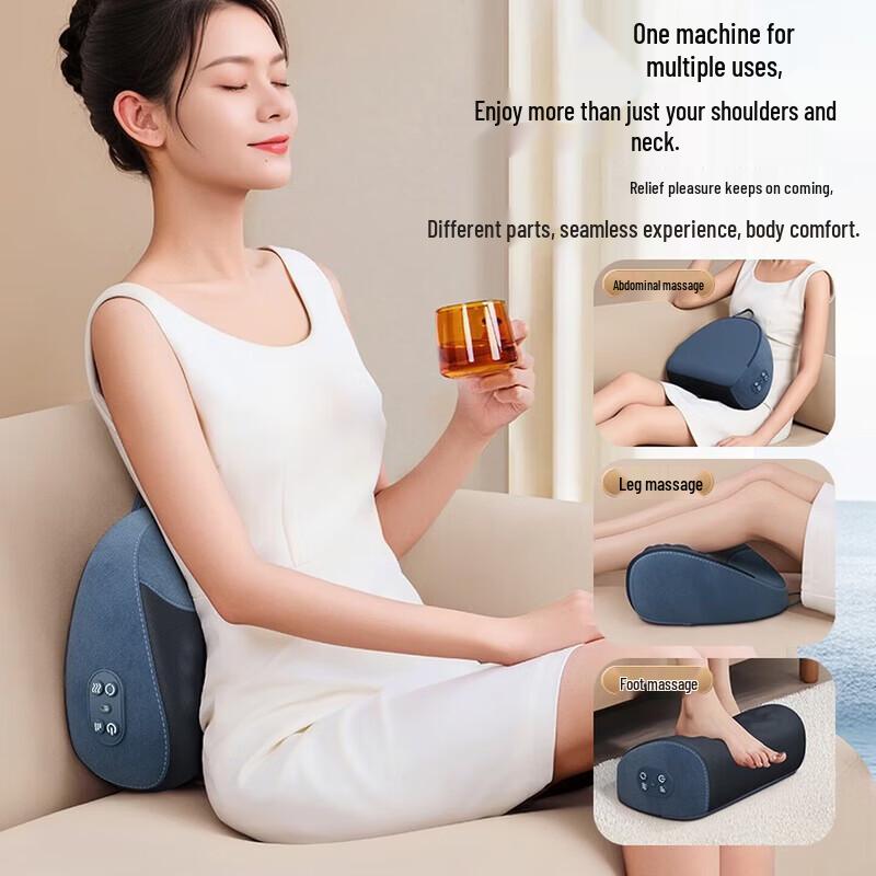 Aux Wireless Neck and Shoulder Massager with Red Light Heat CN Plug (adapter Included)