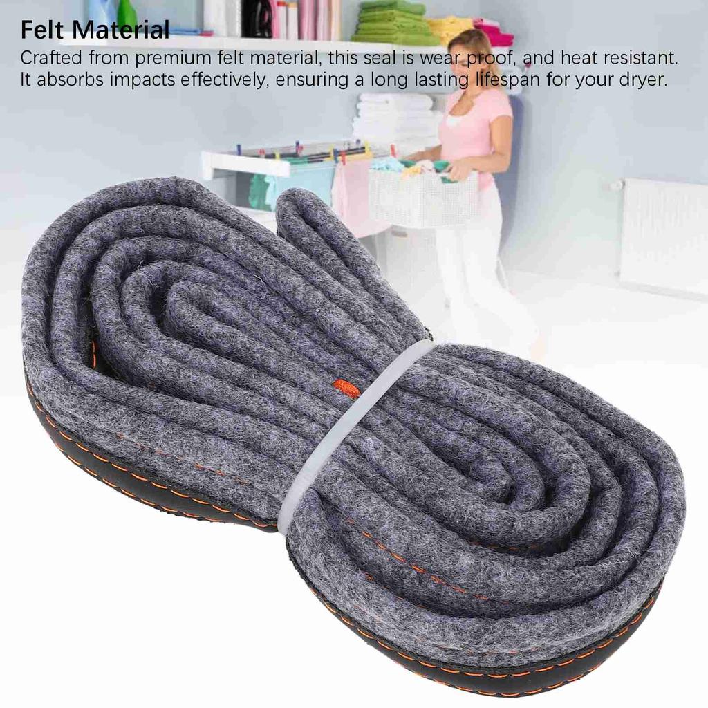 Sello de Fieltro para Tambor de Secadora W10116343 Resistente al Calor Repuesto para Sello de Tambor de Secadora para Piezas de Secadora Kirkland