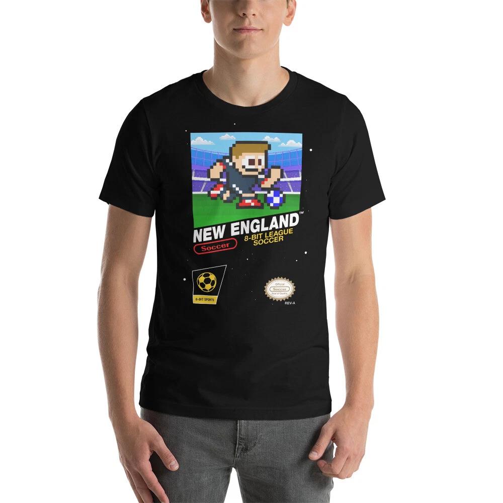 New England Revolution 8-bit Retro NES League Soccer Football FC Jersey T-Shirt S