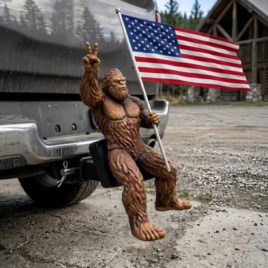 Vlastenecký kryt tažného zařízení Big Foot pro přijímače 1,25/2 palce Vtipný doplněk pro auta SUV Pickupy Big Foot