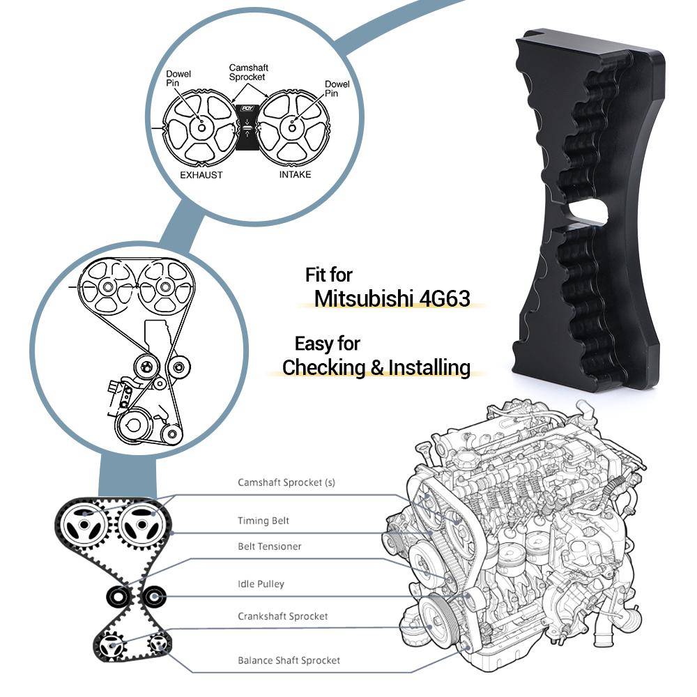 Gear Engine Pqy Aluminum Cam Lock Timing Belt Install Tool For Mitsubishi Lancer 4g63 Dodge Kia