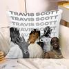 Rapper Pillow Covers Cartoon Sofa Decorative Home Doublesided Printing Short Plush Cute Cushion TTravis SScott Cover