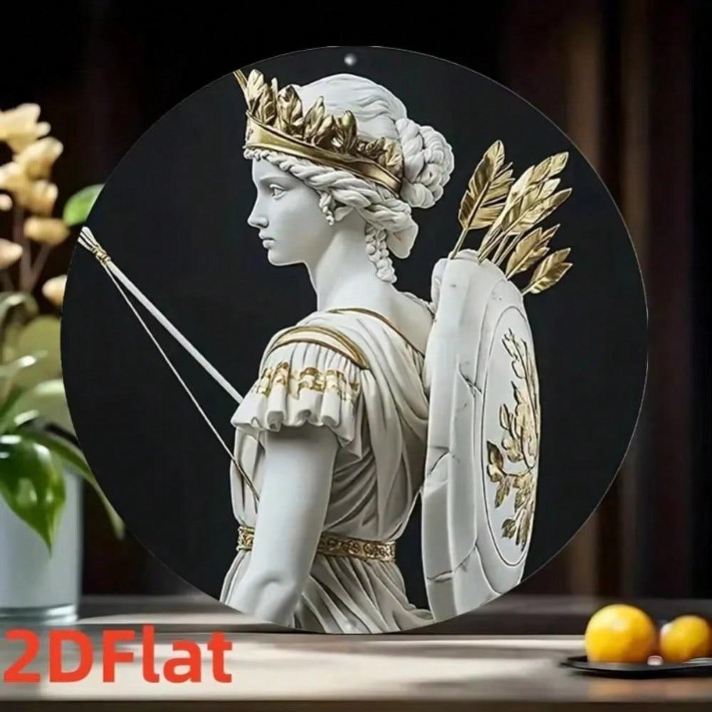 Retro Athena Göttin Metall Wandkunst Aluminium Schild Wohnkultur Garten Bar Café