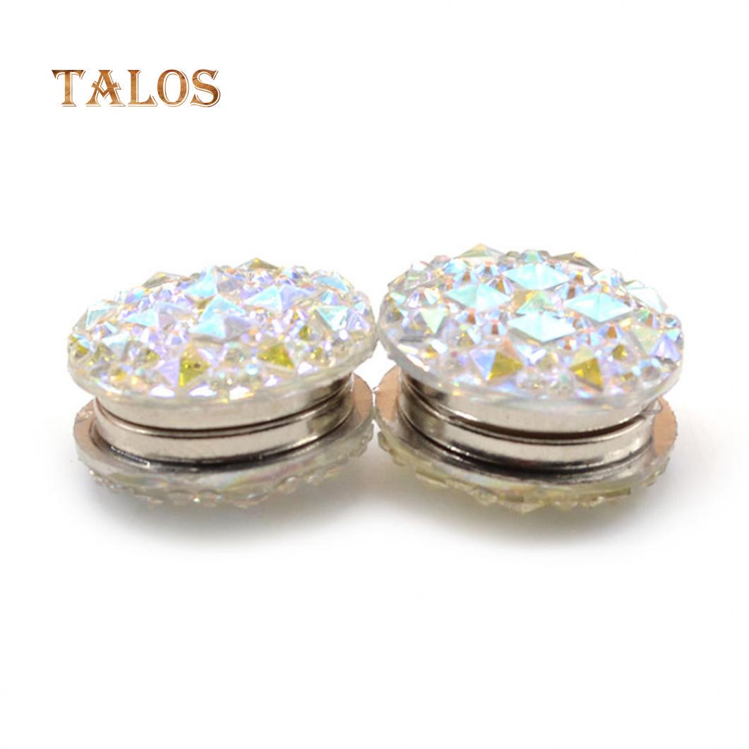 

Женская магнитная брошь украшенная кристаллами одна пара в комплекте белый