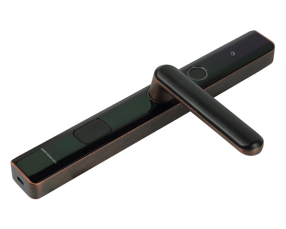 Electronic Door Handle with Fingerprint RFID Password Access Control Dc6V Secureentry-HL100