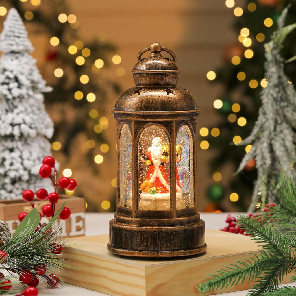 Luminous Santa Claus Music Box Lantern: Festive Christmas Decor Gift