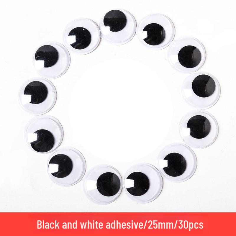 

3D-глаза животных своими руками с черно-белыми наклейками для поделок