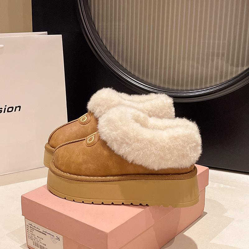 

Women s thick soled winter fur one lightweight warm anti cold padded snow boots non-slip wear casual sneakers cotton boots 40 малиновий