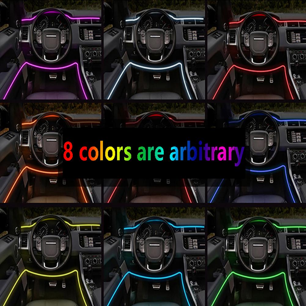 5M Flexible Neon Light Car EL Wire Rope Tube LED Strip Waterproof Party Decor Lamp With 12V Controller