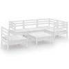 vidaXL 6-tlg. Garten-Lounge-Set Massivholz Kiefer Weiß