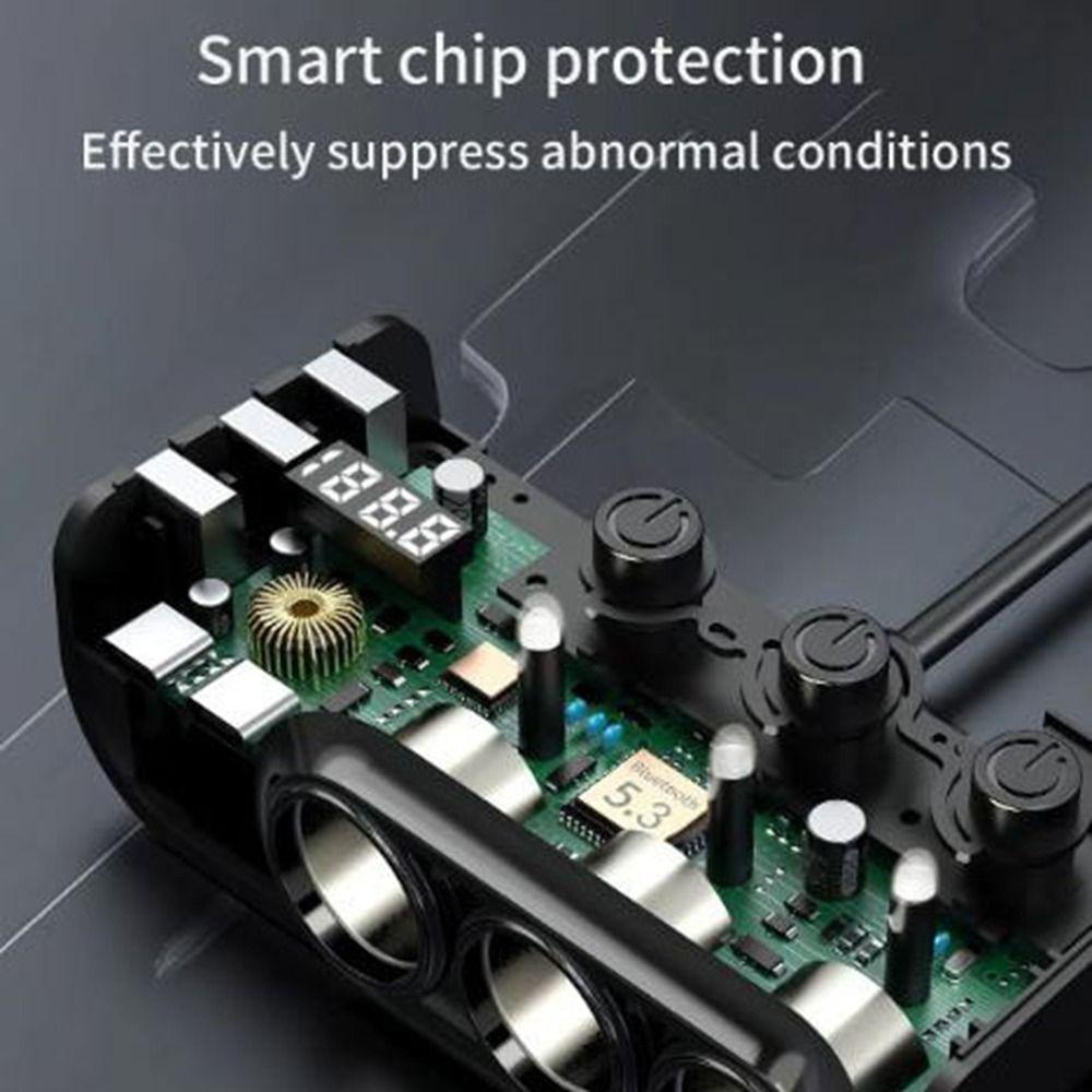 Multi Ports Car Charger Adapter 12V/24V Car Plug Splitter Easy To Use Car Socket Splitter  for Car