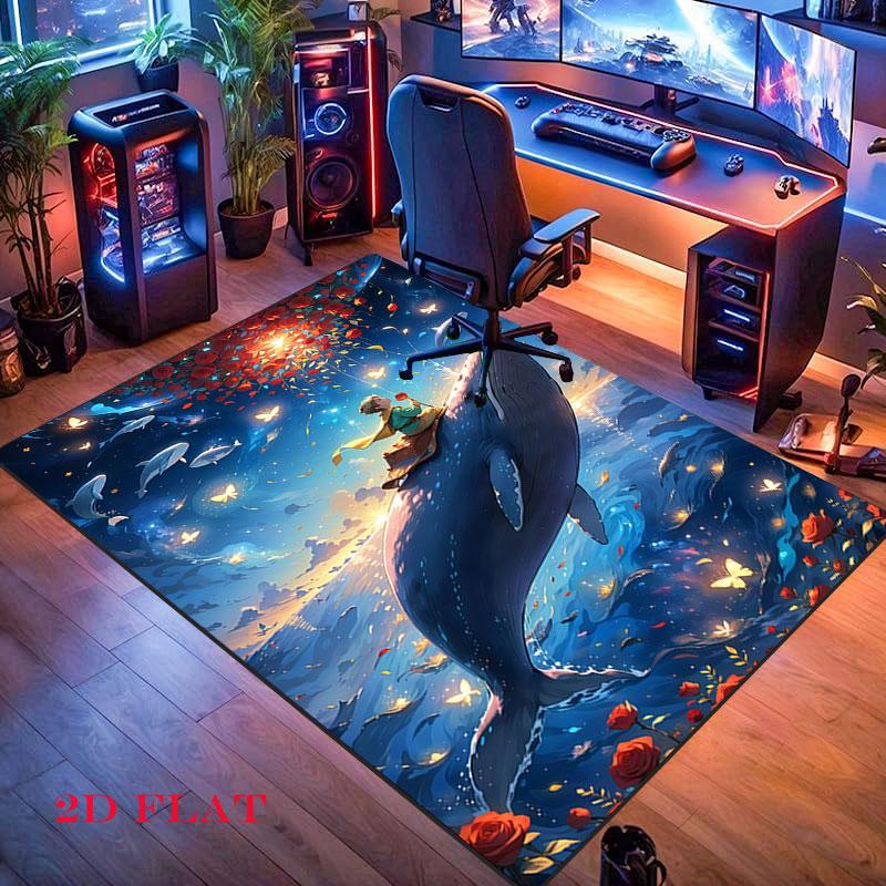 Little Prince Moon Carpet Rug for Living Room Bedroom Home Sofa Decoration,Kids play Nonslip Floor Mat