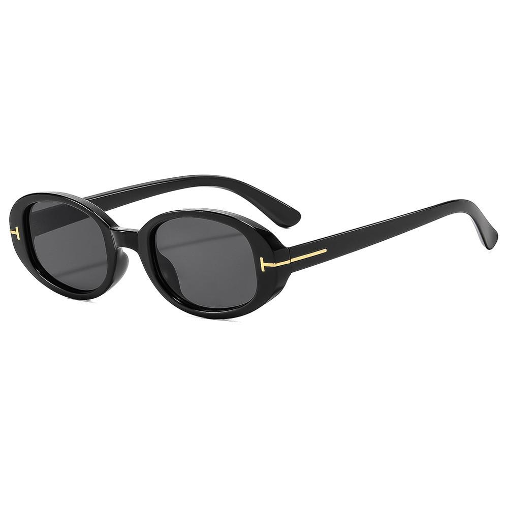 Retro Elliptical Sun Glasses For Women Men Uv400 Antiglare Outdoor Travel Fashion Accessory