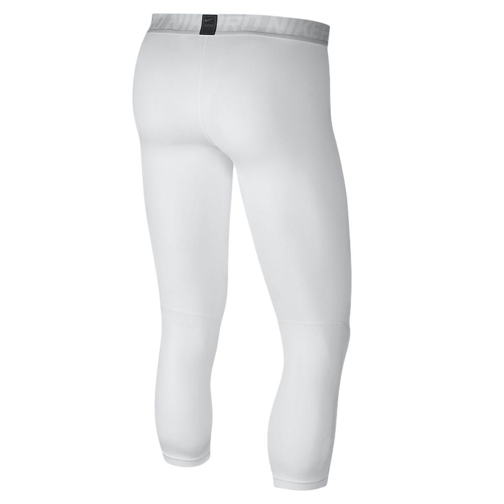 Nike Pro Hypercool Quick-Dry Breathable Moisture-Wicking Fitness Comfortable Casual Tight Three-Quarter Sports Pants Men bottoms White 838056-100