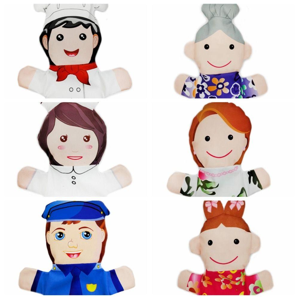 Plush Toy Hand Puppets For Family Members Family Members Cloth Adorable Figures Puppets  Teaching