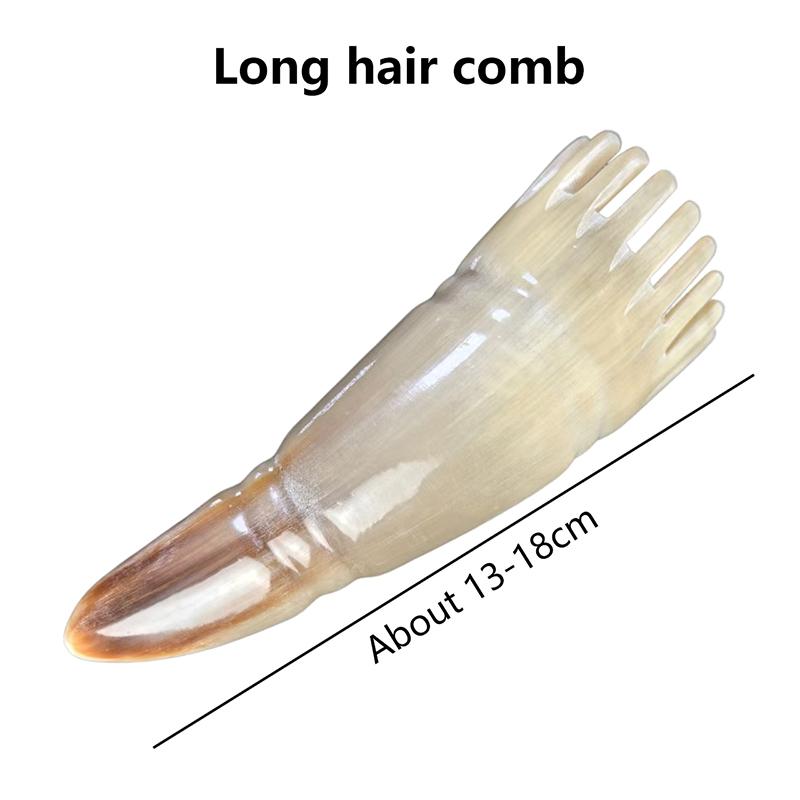 Wide Tooth Massage Comb Scalp Brush Horn Combs Gua Soother Ergonomic Handle Detangle Hair Dandruff Removal Massager For Home