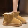 Comfortable Winter Plus Velvet Warm Snow Boots Fashionable New Suede Thick-soled Non-slip Casual Walking Boots for Women