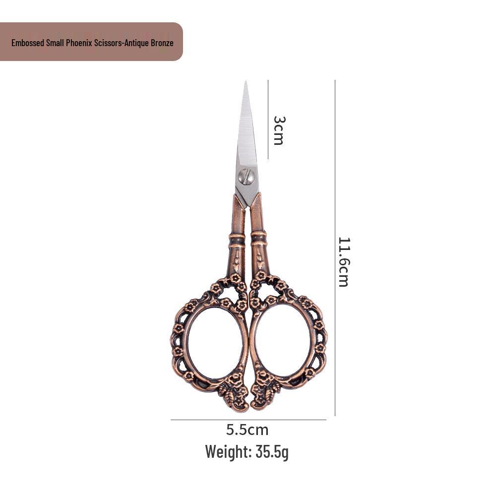 European Retro Stainless Steel Embroidery Scissors for Handcrafts & Needlework