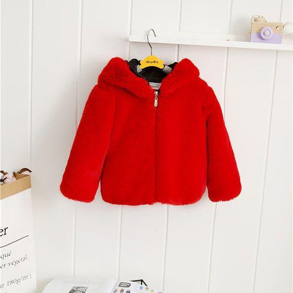 Cute Rabbit-Ear Jacket for Girls, Fleece-Lined