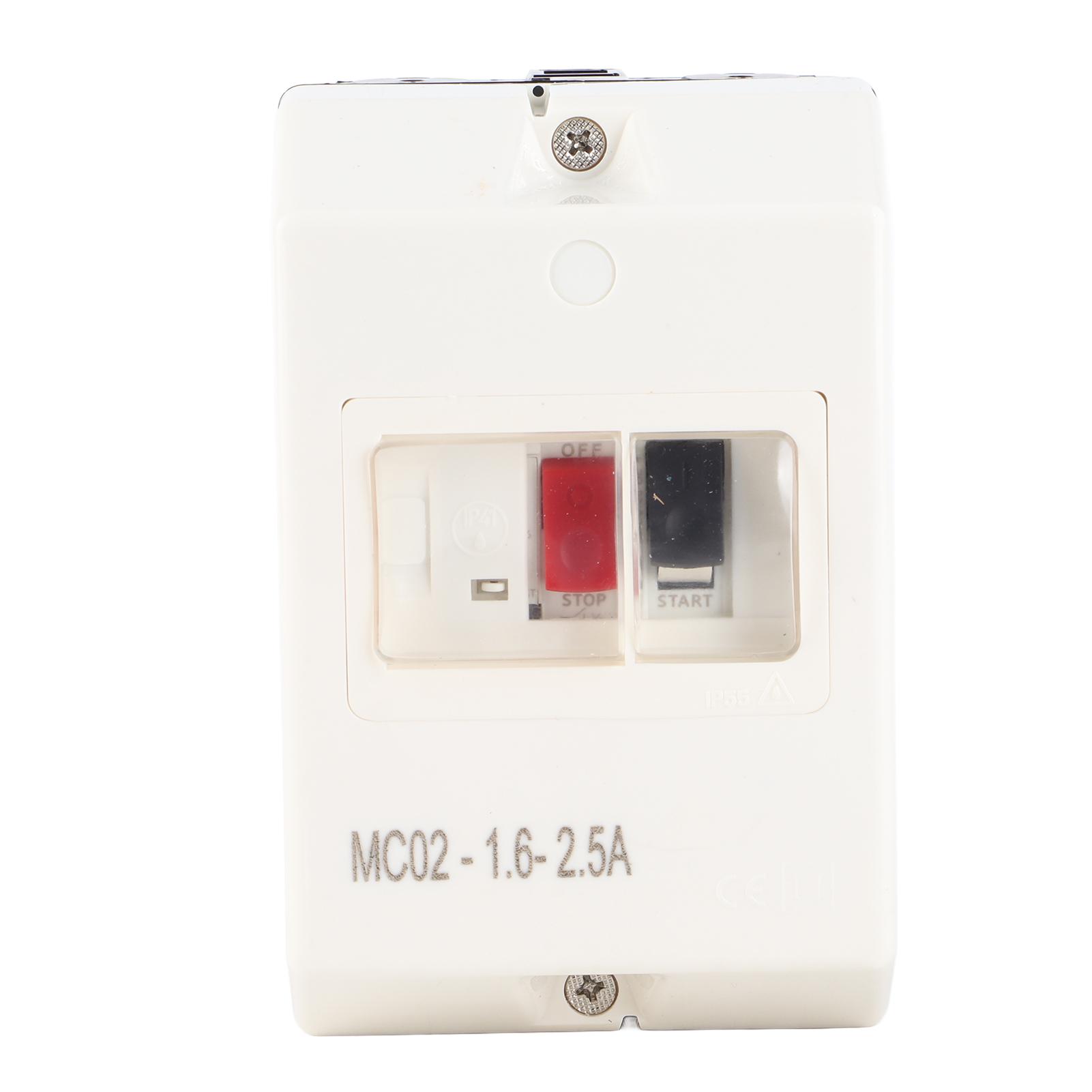 

Автоматичний вимикач двигуна MC02‑1.6‑2.5A 50/60Hz ABS Водонепроникний 220V/380V