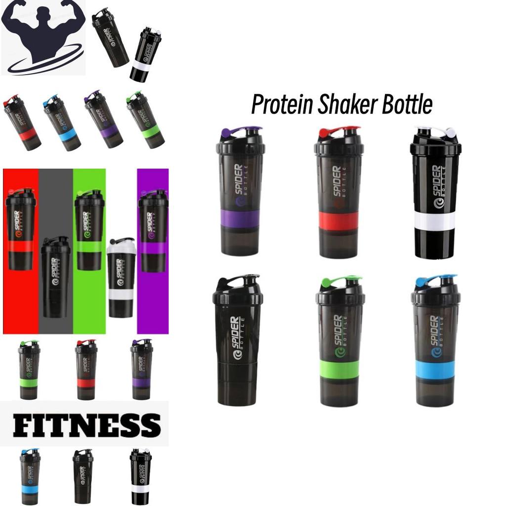 Zihong Spider Cup Für Fitness-Sportarten Shaken Sie Ihr Protein mit dreilagiger Pulverbox und aufgedrucktem Logo