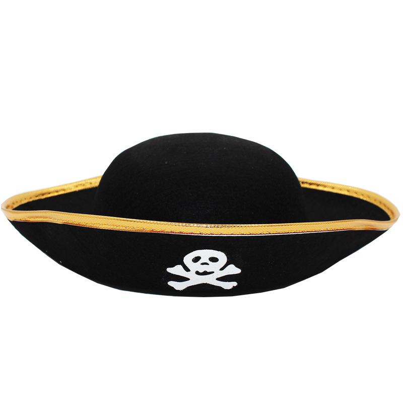 Chapeau de Capitaine Pirate Tête de Mort - Accessoire de Cosplay Mascarade d'Halloween